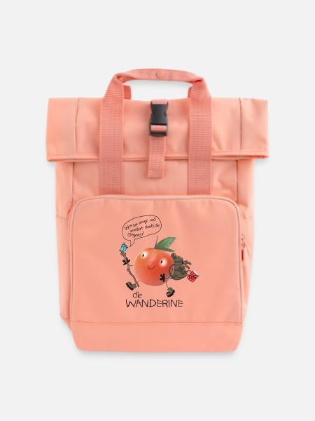 Wanderine auf Wanderschaft - Rolltop Rucksack mit zwei Griffen - Chintzrosa