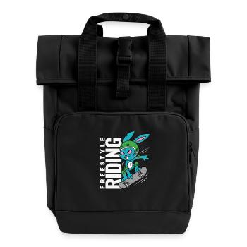 Lapin Rebel - Freestyle Riding Skateboard - Sac à dos Roll Top à deux anses - noir - Devant