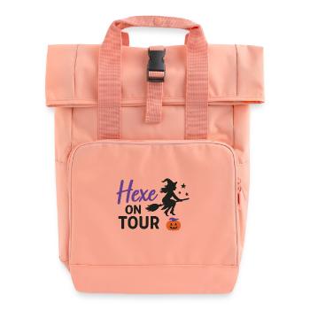 Sorcière en tournée Halloween Design - Sac à dos Roll Top à deux anses - rose liberty - Devant