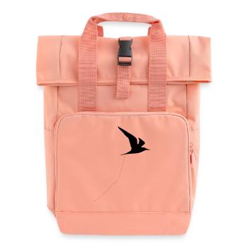 Bird of prey Bird shit bird poop shit 2c - Roll Top Backpack with Two Handles - chintz rose - Front