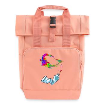 Kreativität aus der Tube - Rolltop Rucksack mit zwei Griffen - Chintzrosa - Vorne