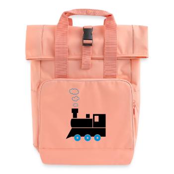 lokomotive_02 - Rolltop Rucksack mit zwei Griffen - Chintzrosa - Vorne