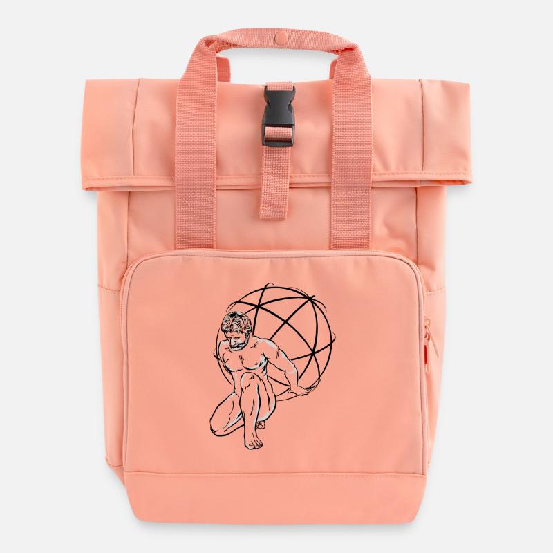 Weltenträger - Rolltop Rucksack mit zwei Griffen - Chintzrosa