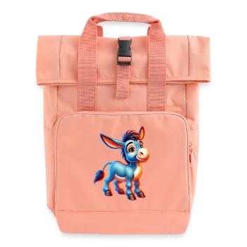 Donkey Mule - Roll Top Backpack with Two Handles - chintz rose - Front