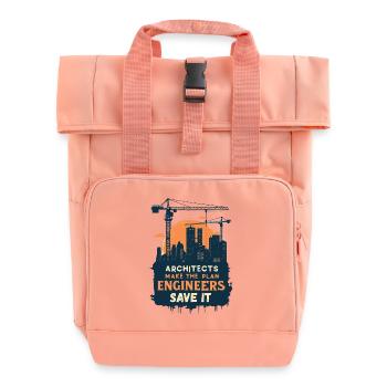 Les architectes font le plan, les ingénieurs le sauvent - Sac à dos Roll Top à deux anses - rose liberty - Devant