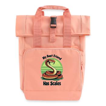 Mon meilleur ami a perdu un amoureux des serpents - Sac à dos Roll Top à deux anses - rose liberty - Devant