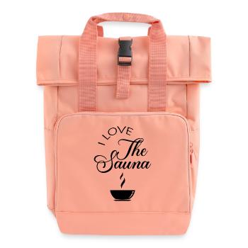 Sauna Wellness Spa - Roll Top Backpack with Two Handles - chintz rose - Front