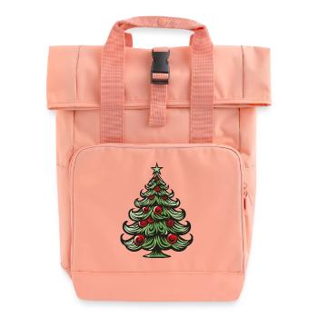 Weihnachtsbaum - Rolltop Rucksack mit zwei Griffen - Chintzrosa - Vorne