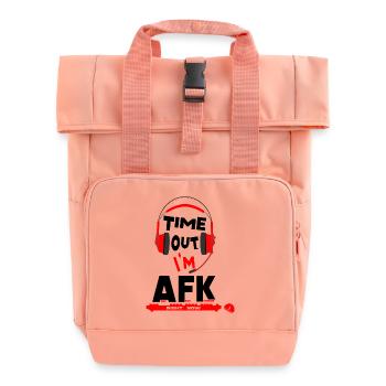 AFK - weg von der Tastatur, Auszeit - Gamer-Slang - Rolltop Rucksack mit zwei Griffen - Chintzrosa - Vorne