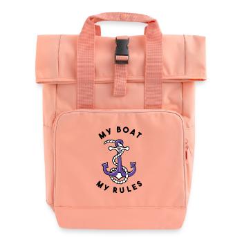 Mein Boot Meine Regeln Anker und Seil - Rolltop Rucksack mit zwei Griffen - Chintzrosa - Vorne