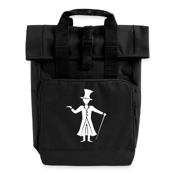 Magier Zauberer - Rolltop Rucksack mit zwei Griffen - Schwarz - Vorne