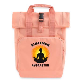 Einatmen Ausrasten - Rolltop Rucksack mit zwei Griffen - Chintzrosa - Vorne