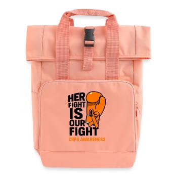 Votre combat est le nôtre – CRPS Reconnaissance - Sac à dos Roll Top à deux anses - rose liberty - Devant