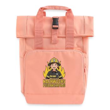 Nachwuchs Feuerwehrfrau – Tatütata! - Rolltop Rucksack mit zwei Griffen - Chintzrosa - Vorne