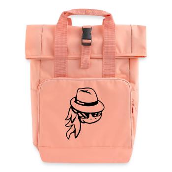Pferd Gangster Hut Sonnenbrille Verbrecher Cool - Rolltop Rucksack mit zwei Griffen - Chintzrosa - Vorne