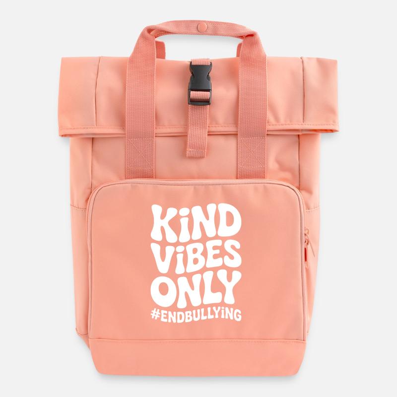 Juste des vibes gentils - Sac à dos Roll Top à deux anses - rose liberty