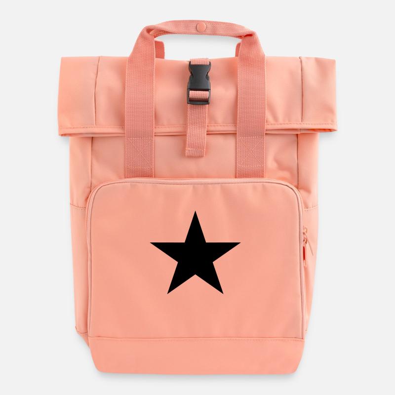 Stern - Rolltop Rucksack mit zwei Griffen - Chintzrosa