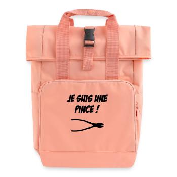 je suis une pince ! - Roll Top Backpack with Two Handles - chintz rose - Front