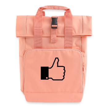 Das Gefällt Mir! (Daumen Hoch) 1C - Rolltop Rucksack mit zwei Griffen - Chintzrosa - Vorne