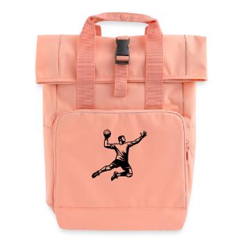 Handball Handballer - Rolltop Rucksack mit zwei Griffen - Chintzrosa - Vorne