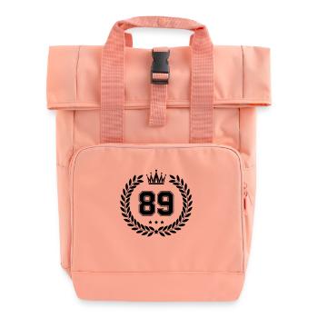 Armoiries 89 - Sac à dos Roll Top à deux anses - rose liberty - Devant