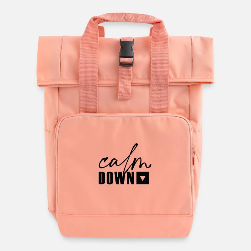 calm down - Rolltop Rucksack mit zwei Griffen - Chintzrosa