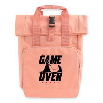 Game Over Brautpaar Hochzeit - Rolltop Rucksack mit zwei Griffen - Chintzrosa - Vorne