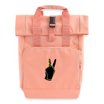 paix jaune - Sac à dos Roll Top à deux anses - rose liberty - Devant
