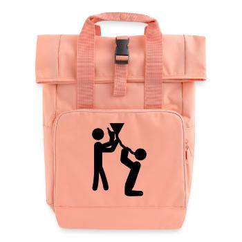 drinking_extreme_1 - Sac à dos Roll Top à deux anses - rose liberty - Devant