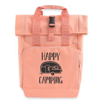 Van Camper Joy Illustration - Sac à dos Roll Top à deux anses - rose liberty - Devant
