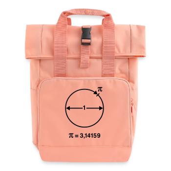 Pi / Kreiszahl / ∏ / π (Mathe / Geometrie) INT - Rolltop Rucksack mit zwei Griffen - Chintzrosa - Vorne