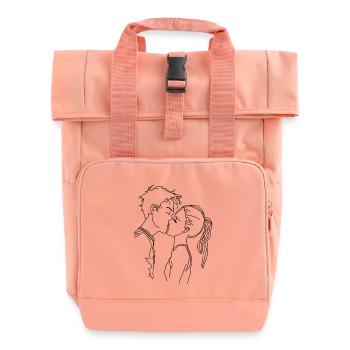 Love - Rolltop Rucksack mit zwei Griffen - Chintzrosa - Vorne