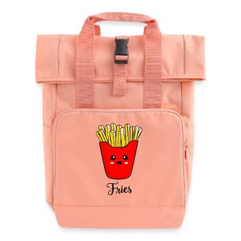 Süße Pommes frites - Rolltop Rucksack mit zwei Griffen - Chintzrosa - Vorne