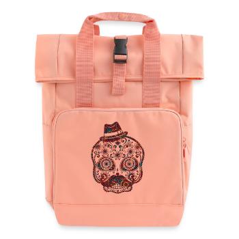 Mexique Jour du Crâne Mort Mexique Mexique Latino - Sac à dos Roll Top à deux anses - rose liberty - Devant