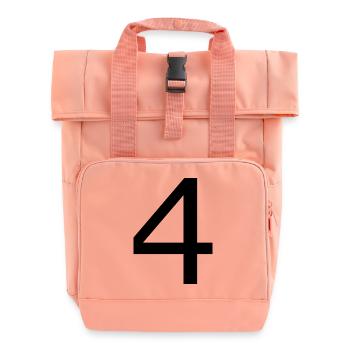 4 - Roll Top Backpack with Two Handles - chintz rose - Front
