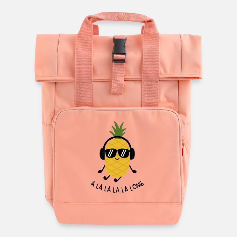 coole ananas - Rolltop Rucksack mit zwei Griffen - Chintzrosa
