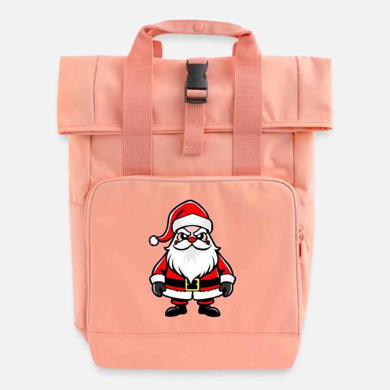 Weihnachtsmann, santa claus figure Święty Mikołaj - Roll Top Backpack with Two Handles - chintz rose