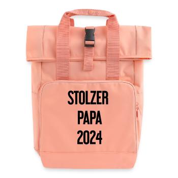 Proud Dad 2024 – pour les nouveaux papas - Sac à dos Roll Top à deux anses - rose liberty - Devant