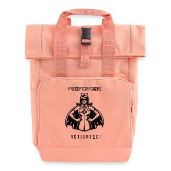 Preceptor Powers: Activated - Roll Top Backpack with Two Handles - chintz rose - Front