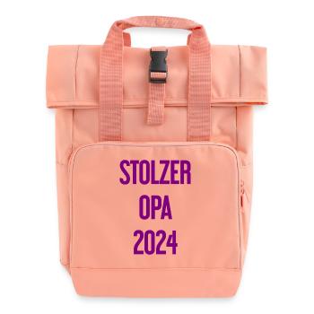 Stolzer Opa 2024 – Perfekt für frischgebackene Opa - Rolltop Rucksack mit zwei Griffen - Chintzrosa - Vorne