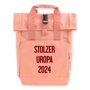 Stolzer Uropa 2024 - Rolltop Rucksack mit zwei Griffen - Chintzrosa - Vorne