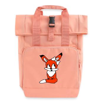 renard femelle fille jolie arc femme belle - Sac à dos Roll Top à deux anses - rose liberty - Devant