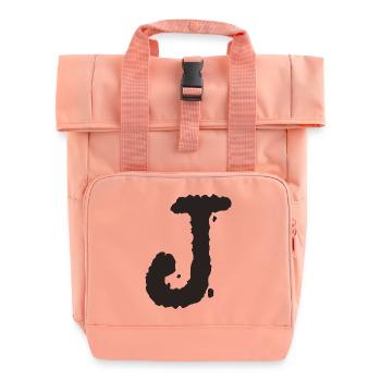 J - Roll Top Backpack with Two Handles - chintz rose - Front
