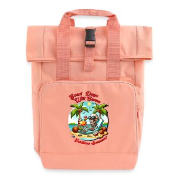 Summer good days - Roll Top Backpack with Two Handles - chintz rose - Front