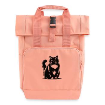 British Shorthair Design - Chic et moelleux - Sac à dos Roll Top à deux anses - rose liberty - Devant