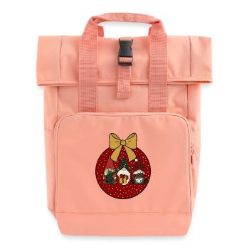 Weihnachtskugel  - Rolltop Rucksack mit zwei Griffen - Chintzrosa - Vorne