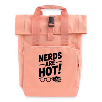 Nerds sind heiß! - Rolltop Rucksack mit zwei Griffen - Chintzrosa - Vorne