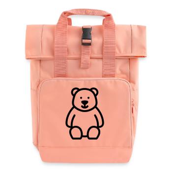Bär - Rolltop Rucksack mit zwei Griffen - Chintzrosa - Vorne