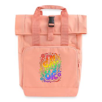 Je suis gay, ça va. - Sac à dos Roll Top à deux anses - rose liberty - Devant