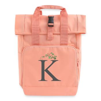 K avec trèfles - Sac à dos Roll Top à deux anses - rose liberty - Devant